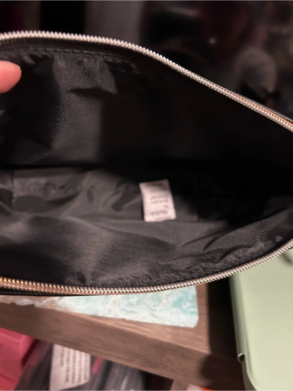 Jeffree Star Black Cosmetic Bag with Rose Gold Star Logo